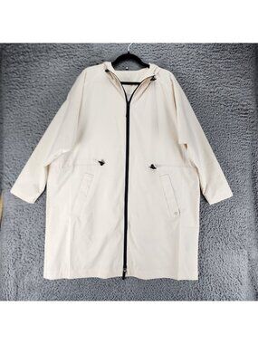 Core IO Jacket Womens Medium Cream Long Sleeve Hooded Full Zip